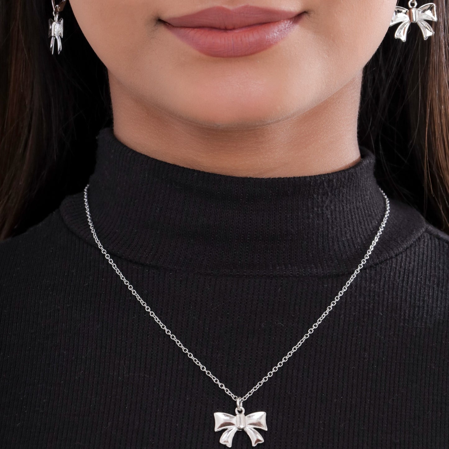 Bow Bliss Silver jewellery Set