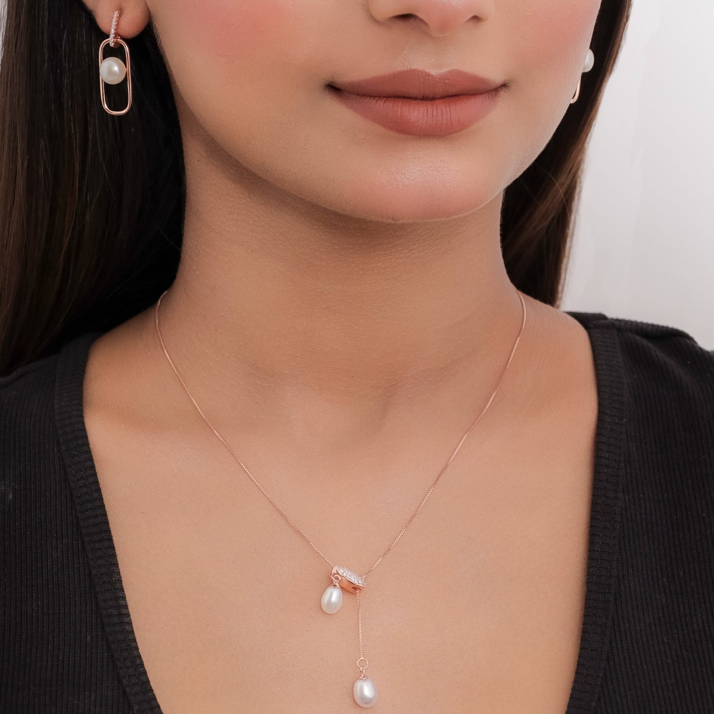 Adjustable Pearl Serenity Oval Pendant