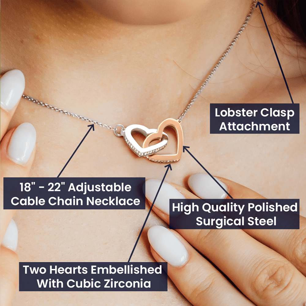 I'm Sorry Gift For Her - Life is Not Perfect,Interlocking Heart Pendant