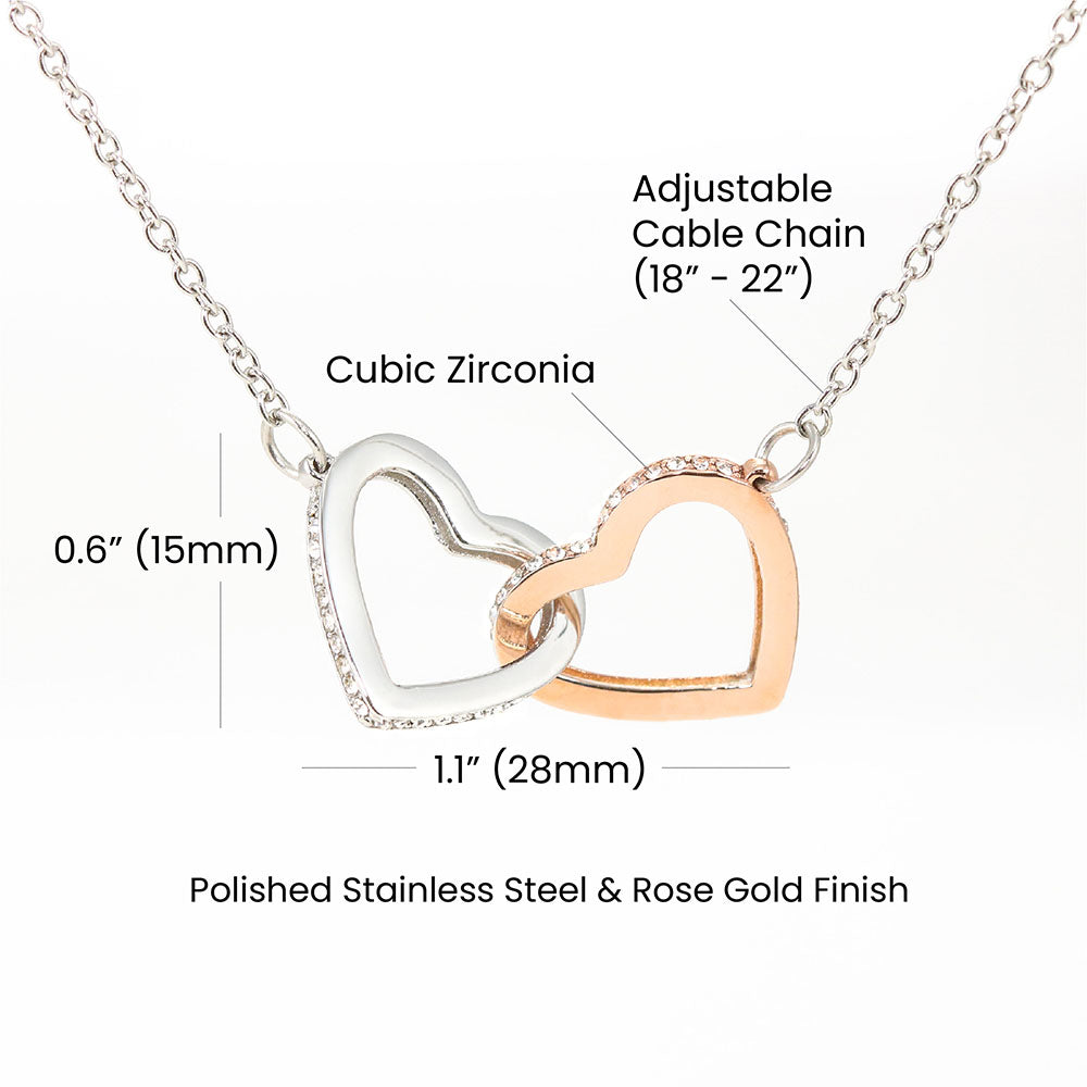 I'm Sorry Gift For Her - Life is Not Perfect,Interlocking Heart Pendant