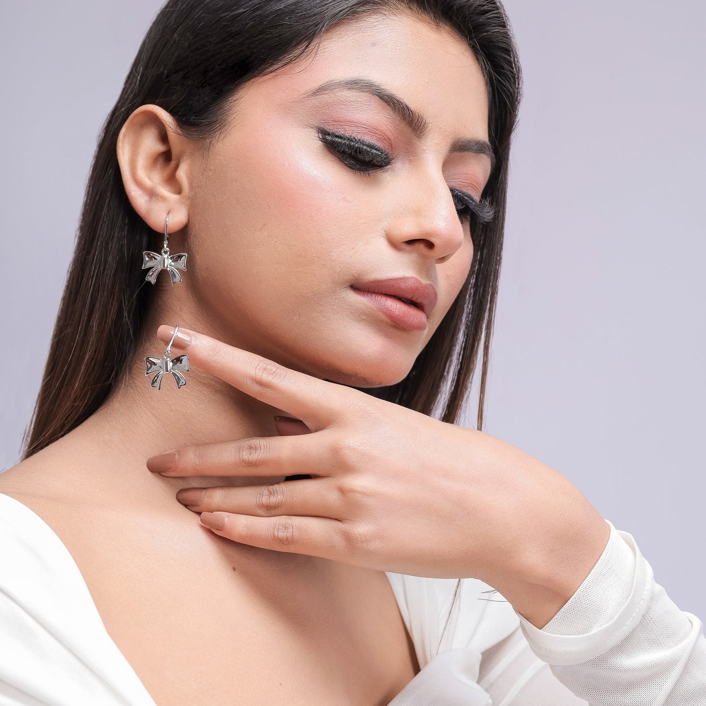 Bow Bliss Silver jewellery Set
