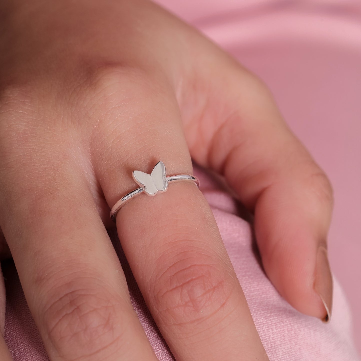 Butterfly Whispers Ring In Sterling Silver