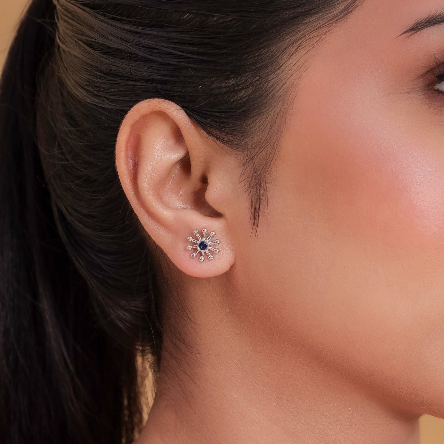 Azure Sunburst Shine Earring