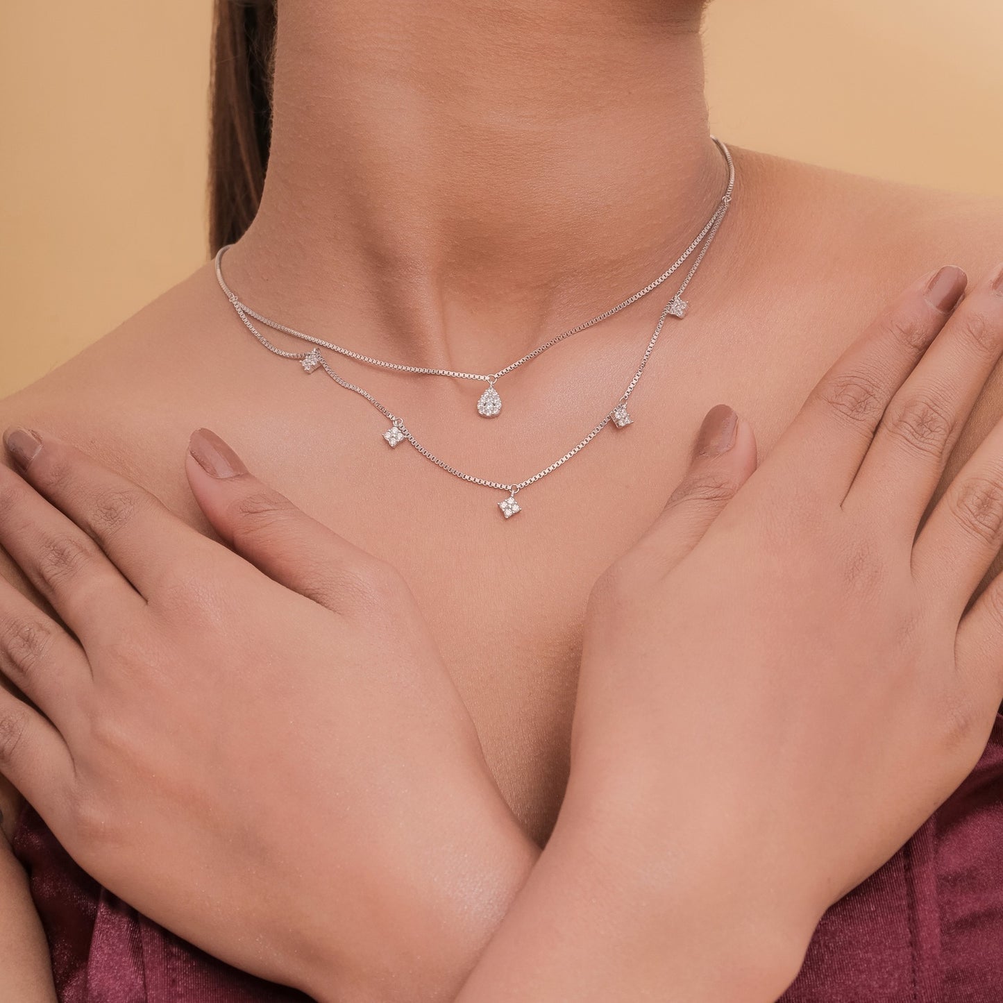 Glamour Draped Chain Necklace
