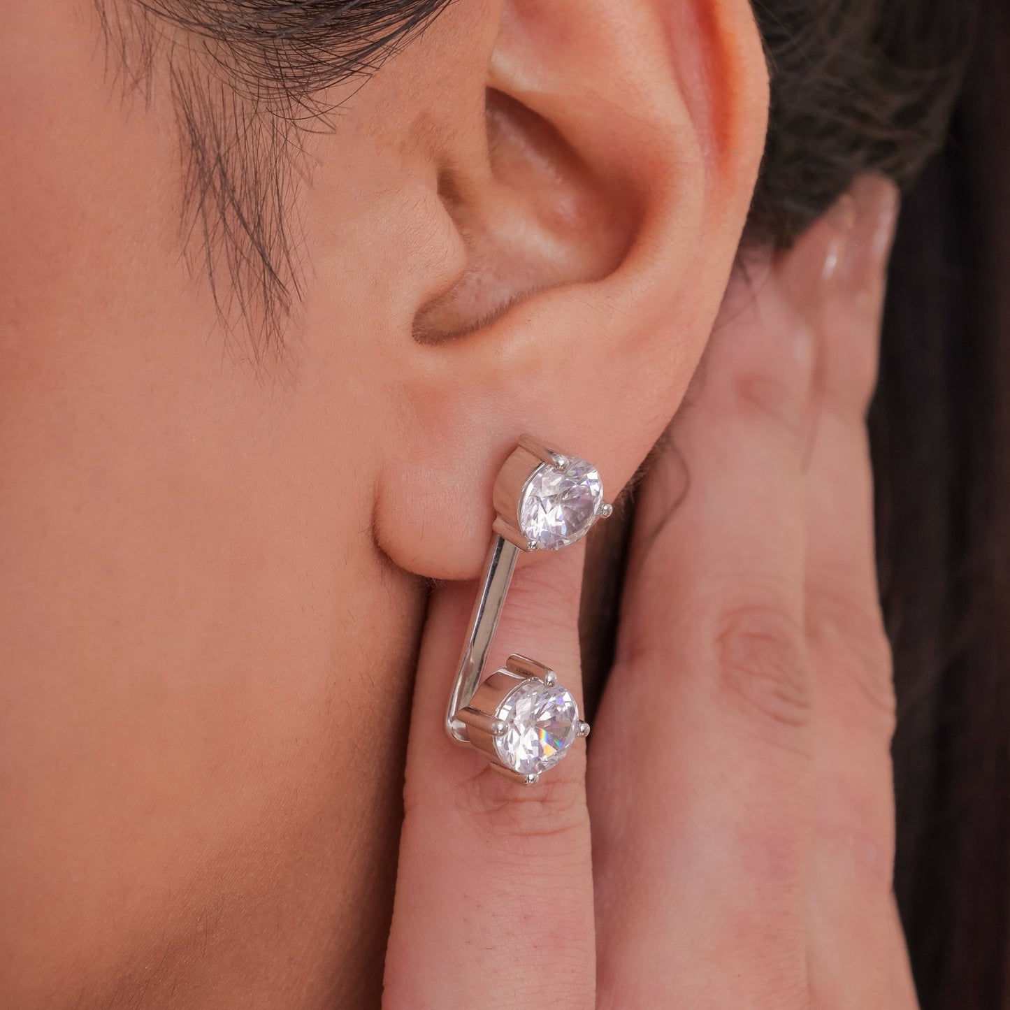 SOLITAIRE STATEMENT EAR JACKETS