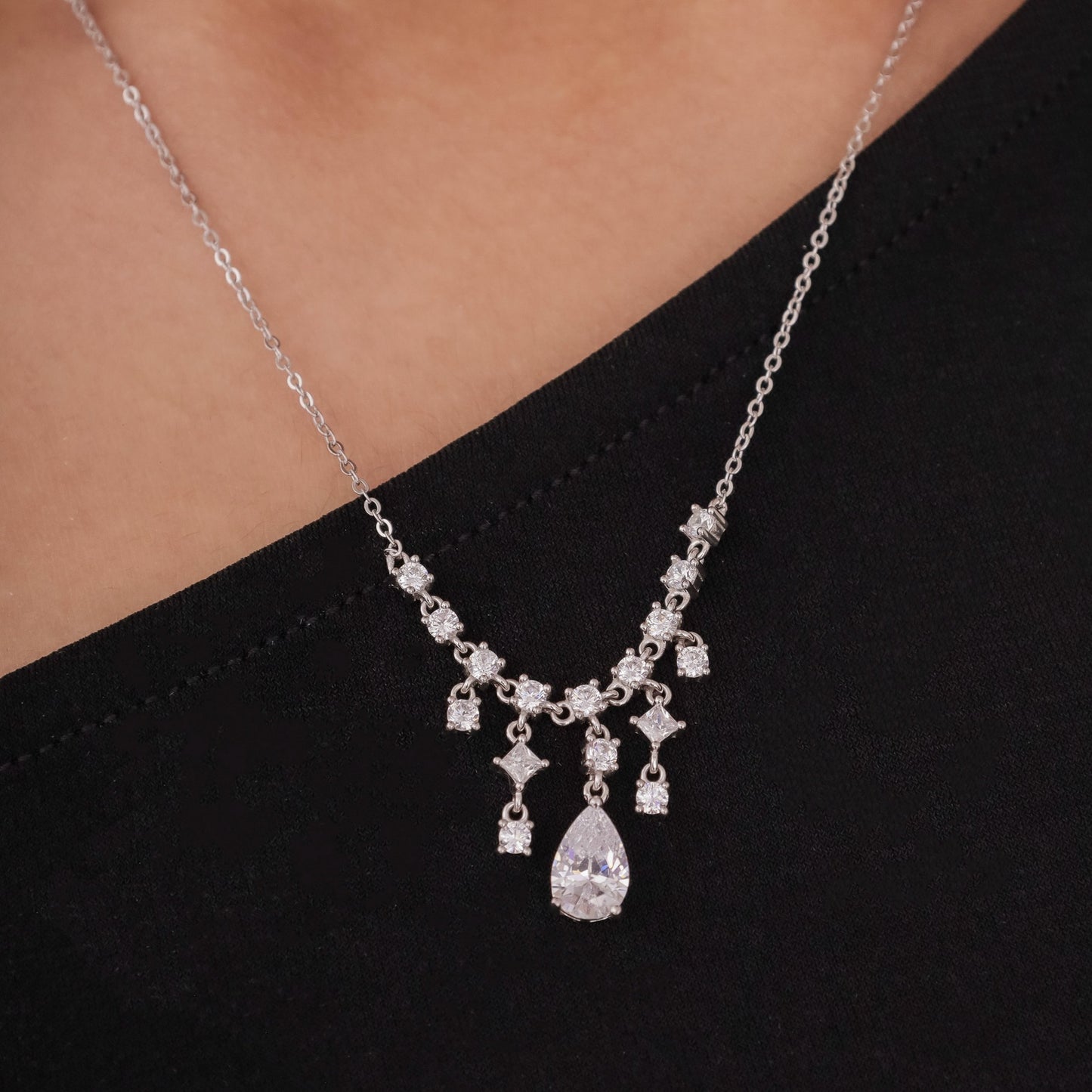 Dazzling Brilliance Solitaire Necklace