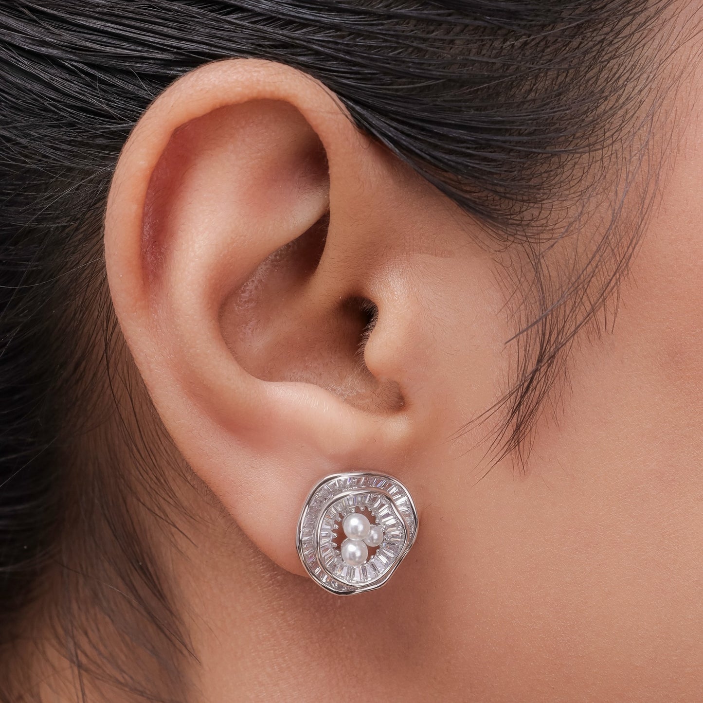 Pearl Waves silver jewellery set