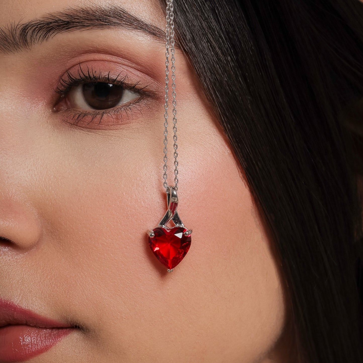 Cherry Charm Heart Pendant