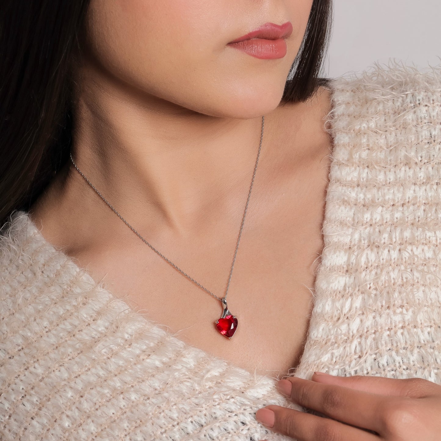 Cherry Charm Heart Pendant