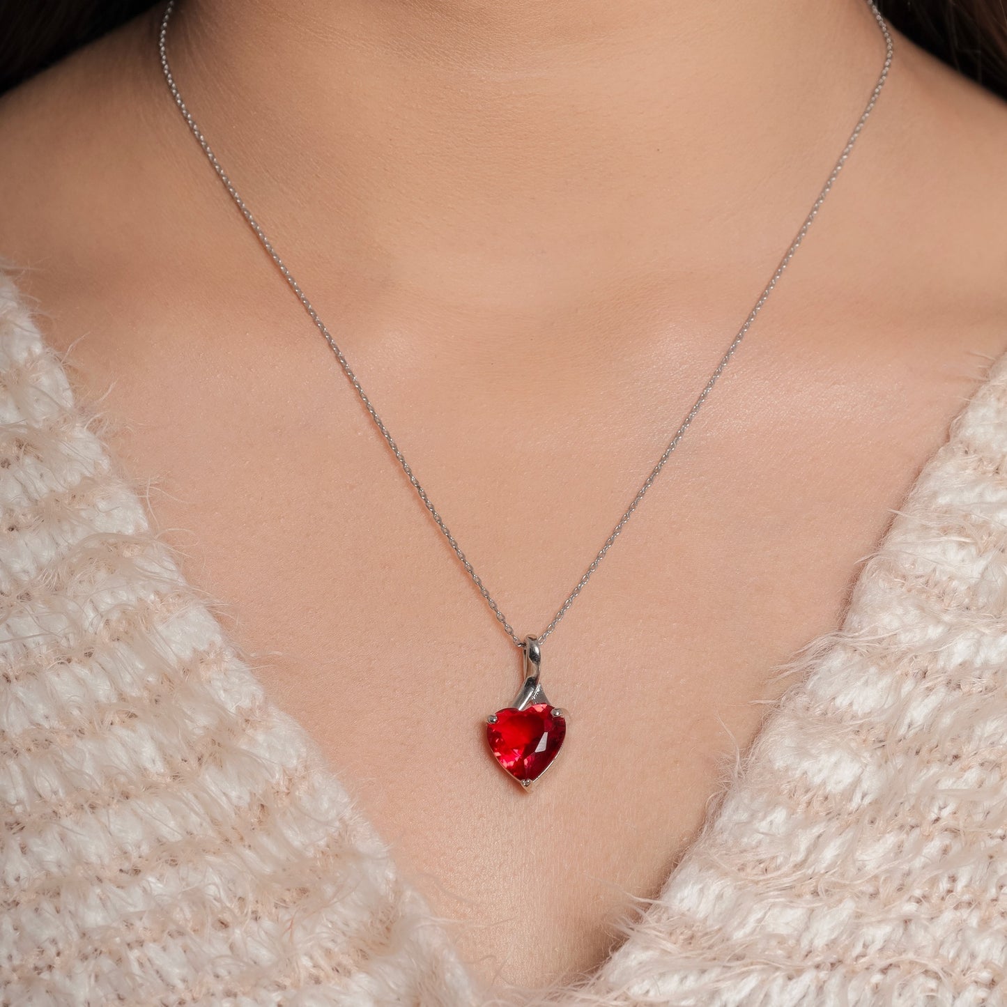 Cherry Charm Heart Pendant