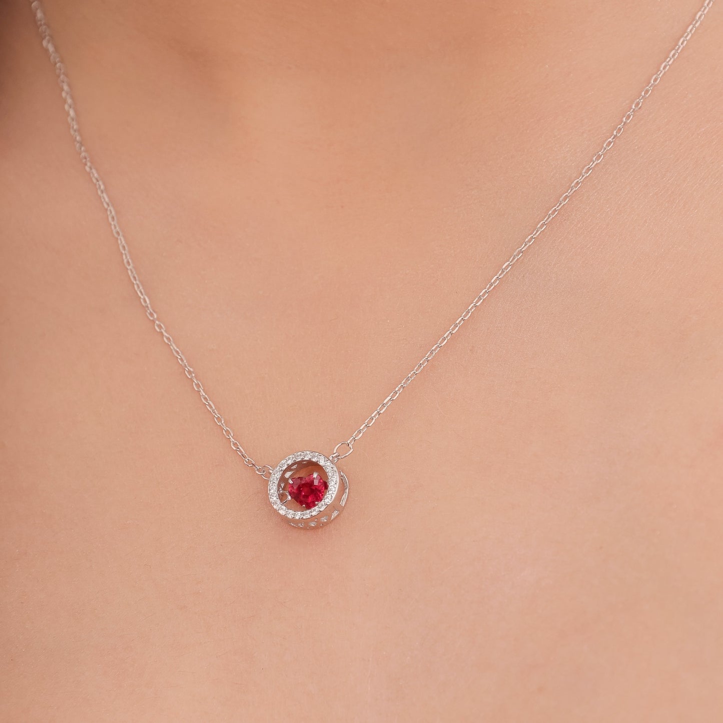 Ruby Twirl Pendant By Sterlyn