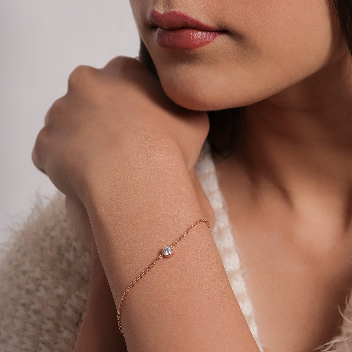 ROSE GOLD SOLITAIRE BRACELET