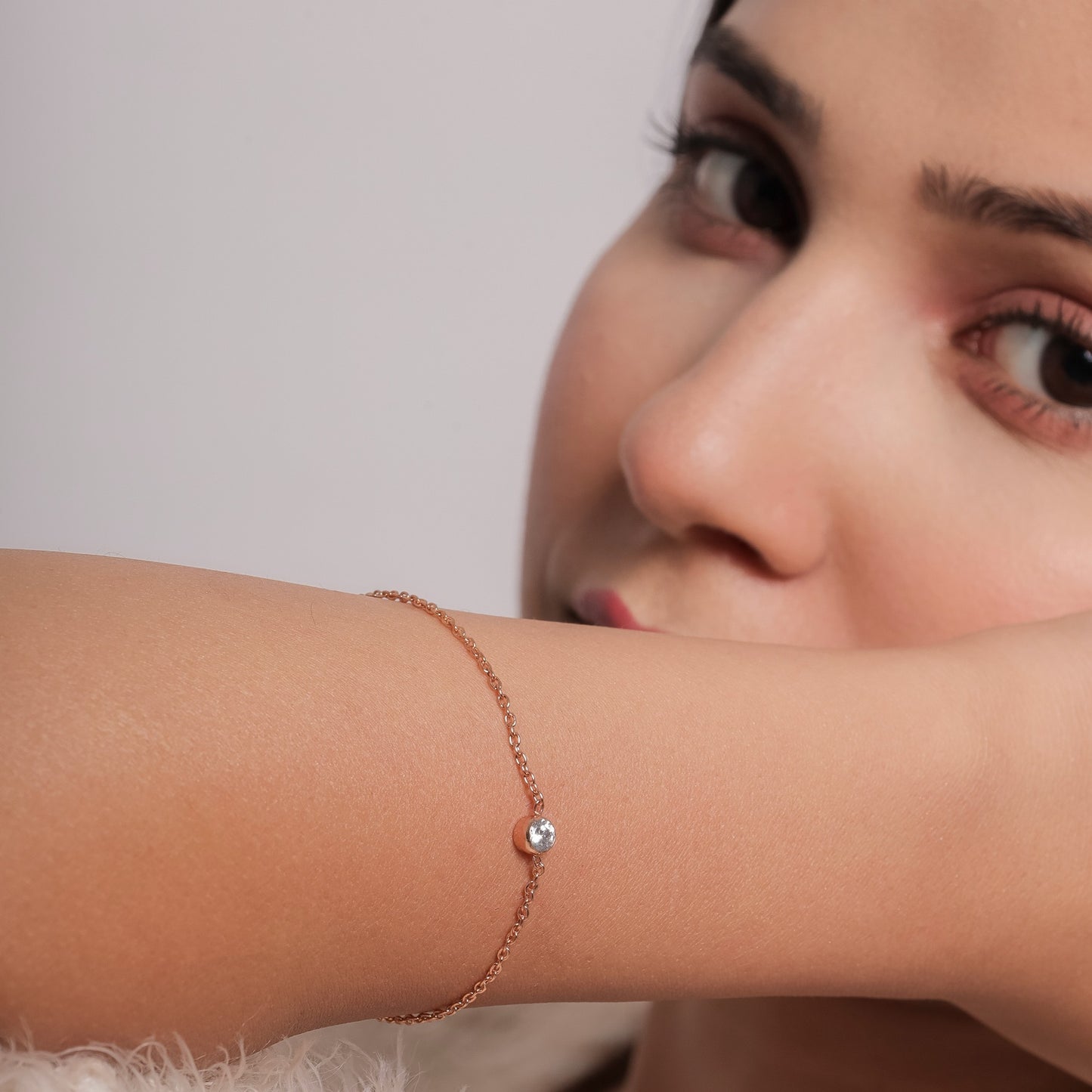 ROSE GOLD SOLITAIRE BRACELET