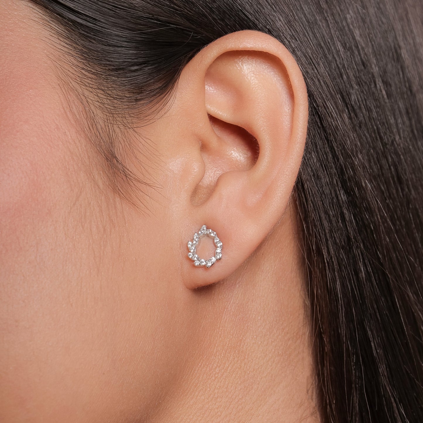 Diamond Dewdrop Silver jewellery Set