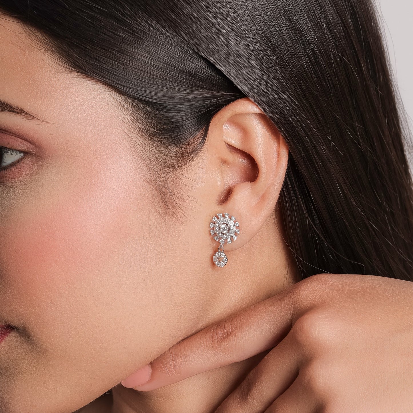 Glittering Crystal Drops Earring