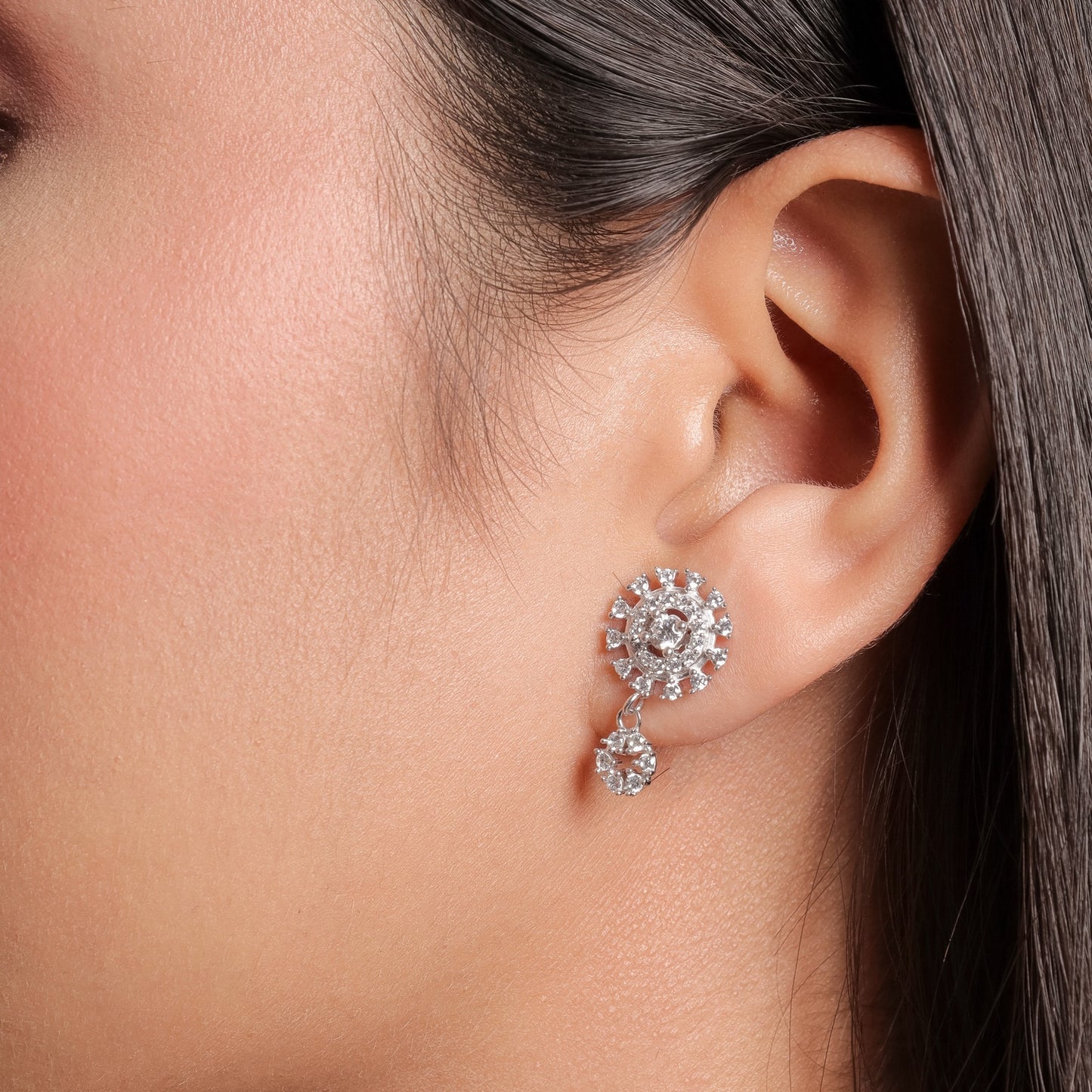 Glittering Crystal Drops Earring