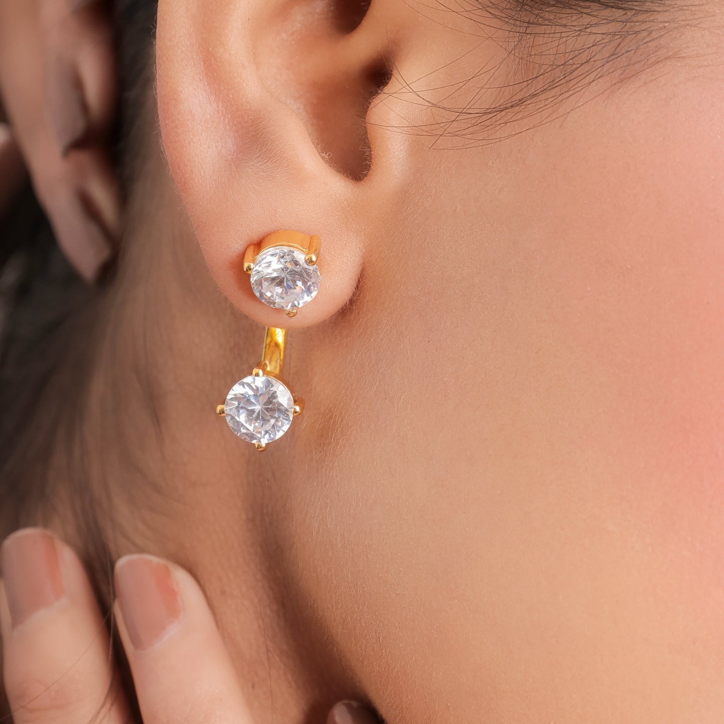 SOLITAIRE STATEMENT EAR JACKETS