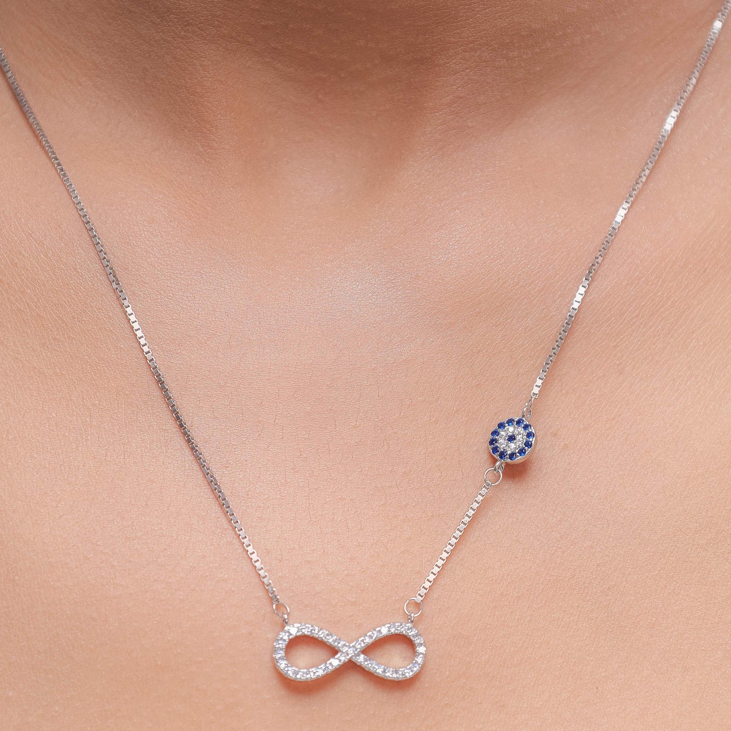 Infinite Protection silver jewellery set