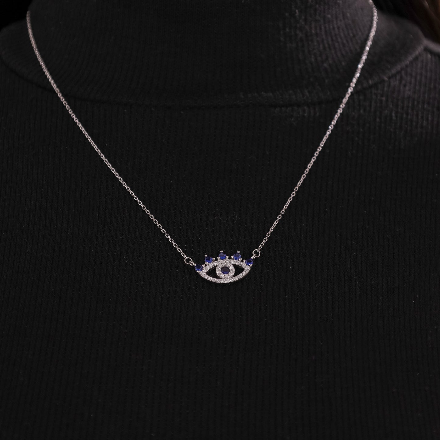 Blue Nazar Pendant In Sterling Silver