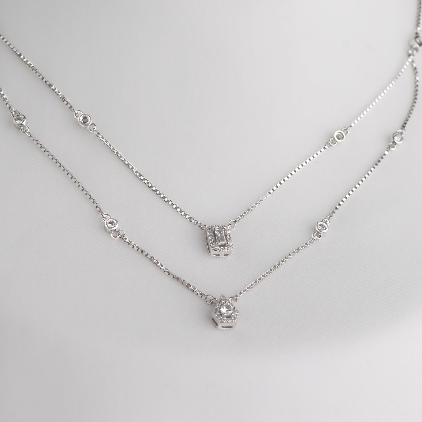 Stackable Party Wear Silver Necklace