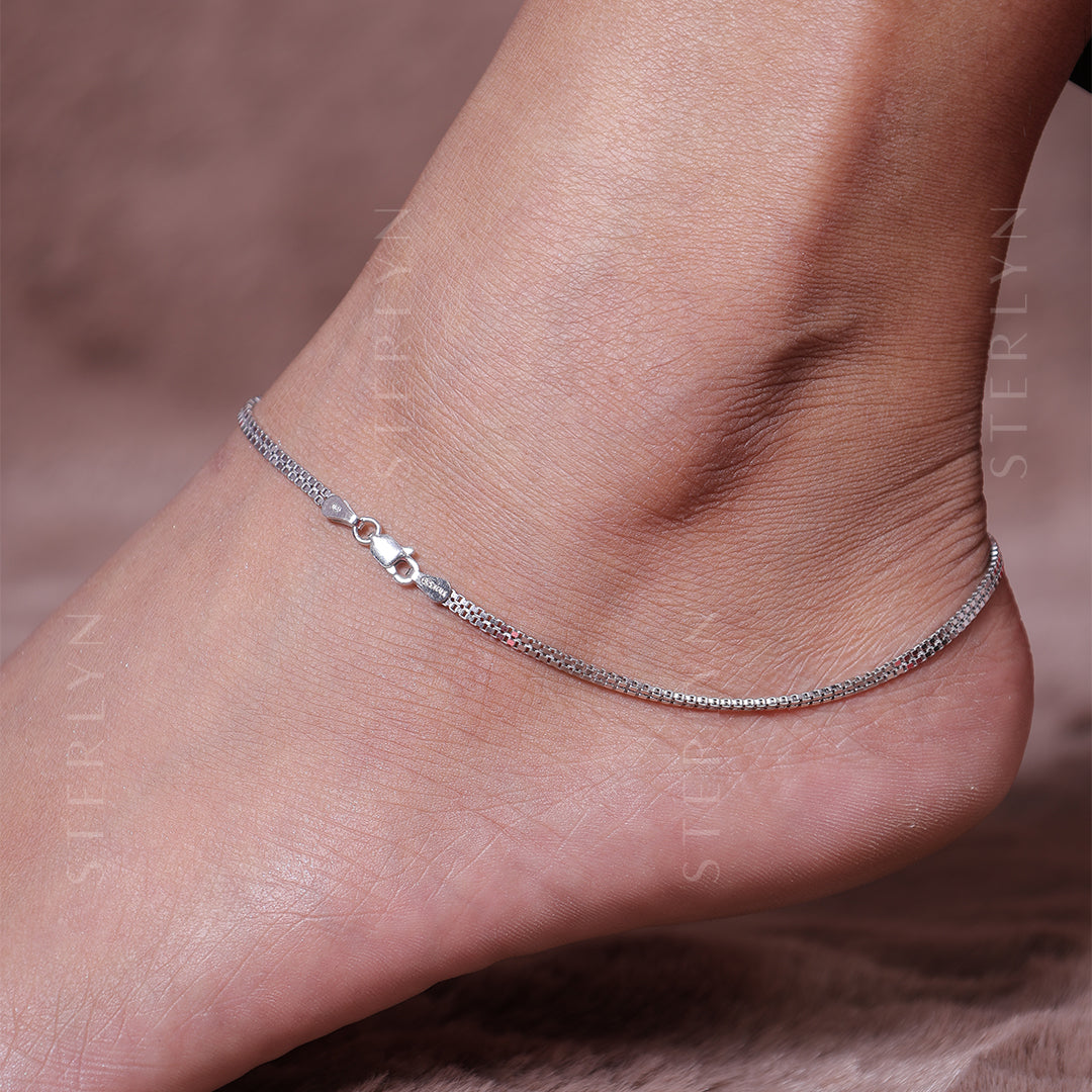 Subtle Spark 925 Silver Anklet