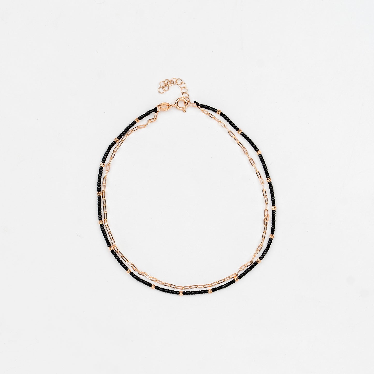 Golden Night Anklet in Sterling Silver
