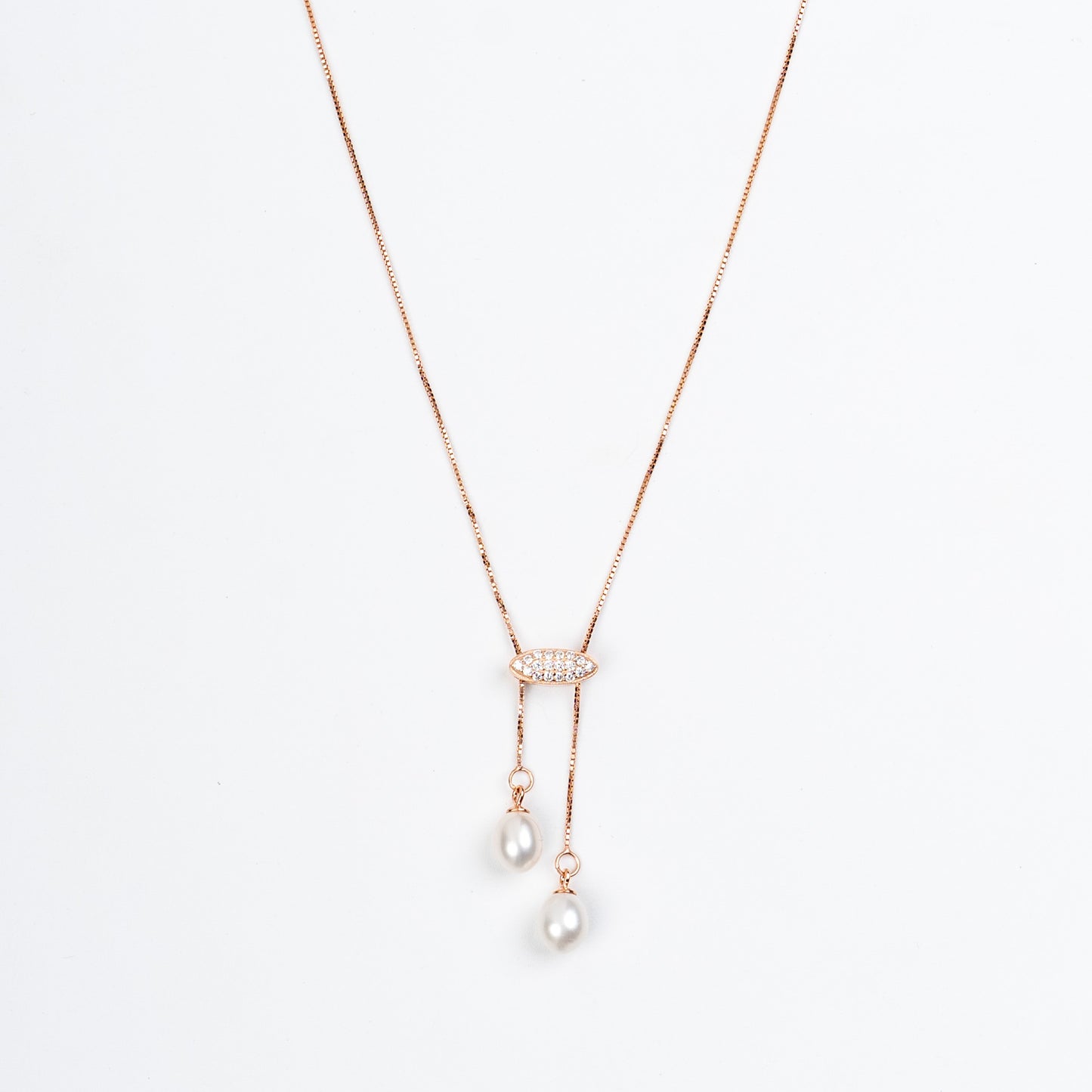 Adjustable Pearl Serenity Oval Pendant
