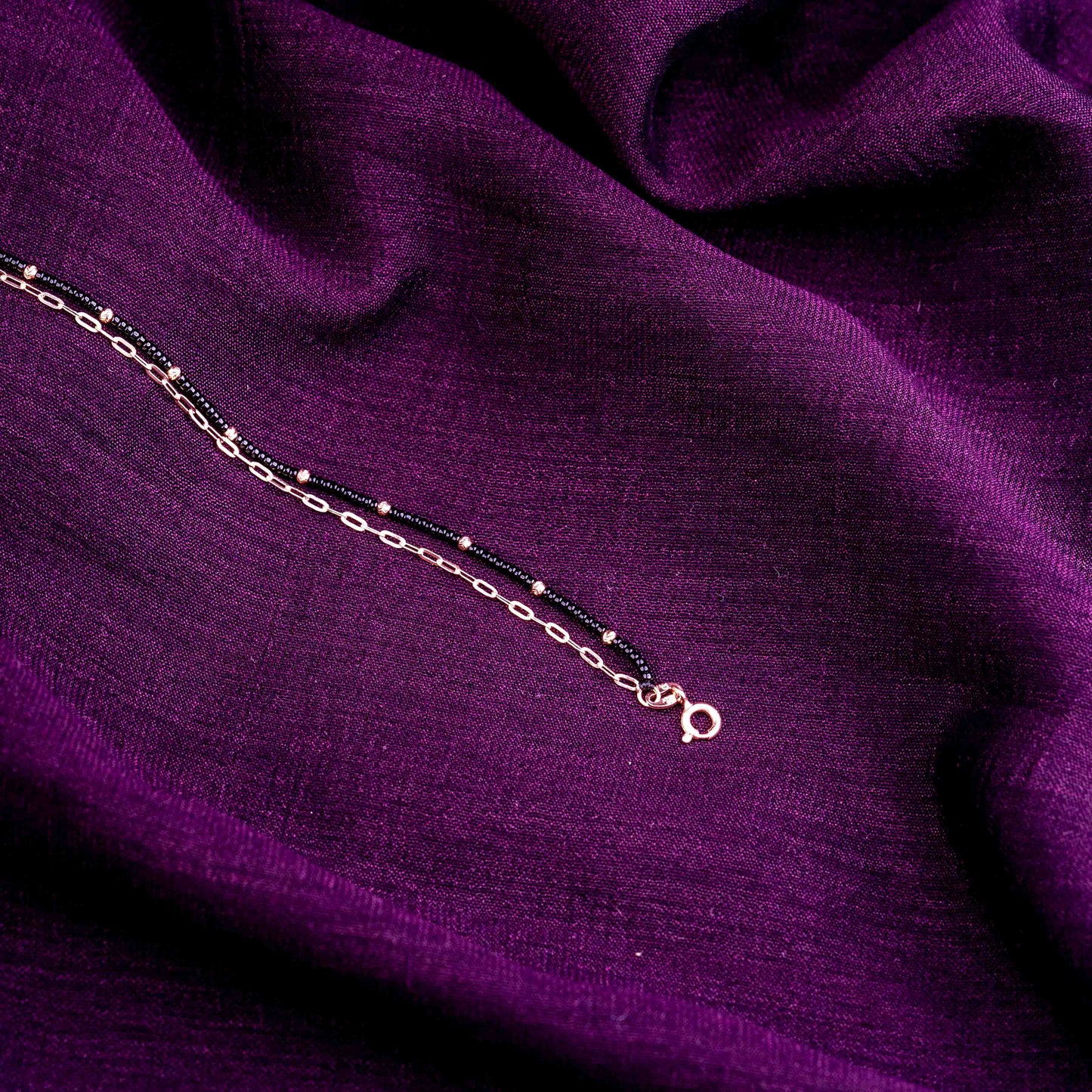 Golden Night Anklet in Sterling Silver
