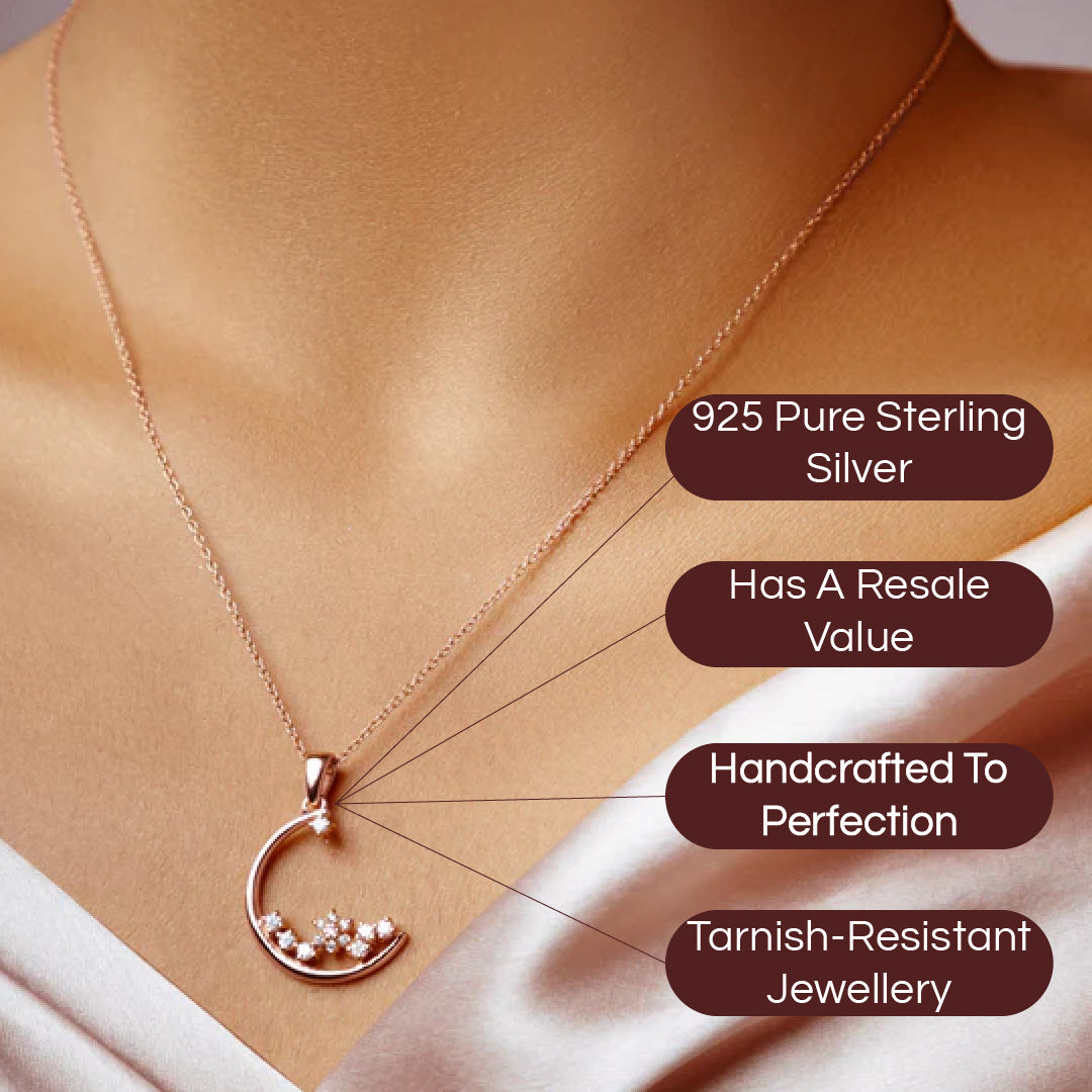 ROSE GOLD CONSTELLATION OF STARS PENDANT