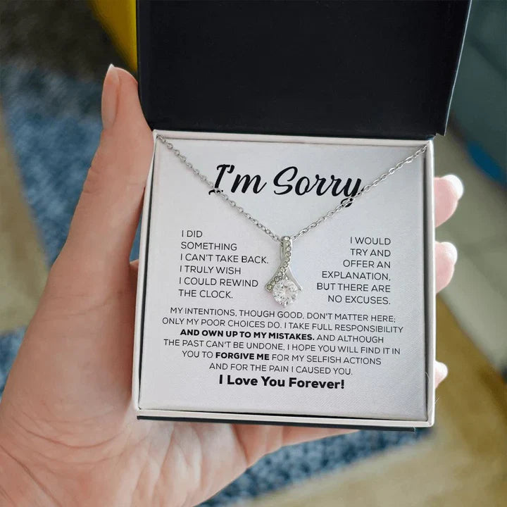 (FLAT 20% off) Apology Gift For Her - I Take Full Responsibility - Alluring Beauty Necklace