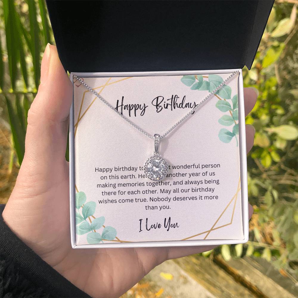 Happy Birthday - Birthday Gift Necklace - 925 Pure Silver Necklace