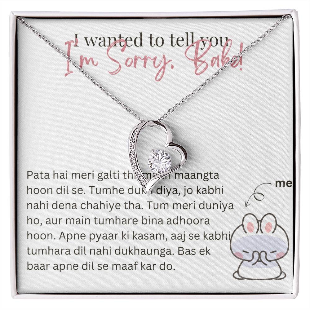 Sorry Gift For Girlfriend - 925 Sterling Silver Forever love Necklace