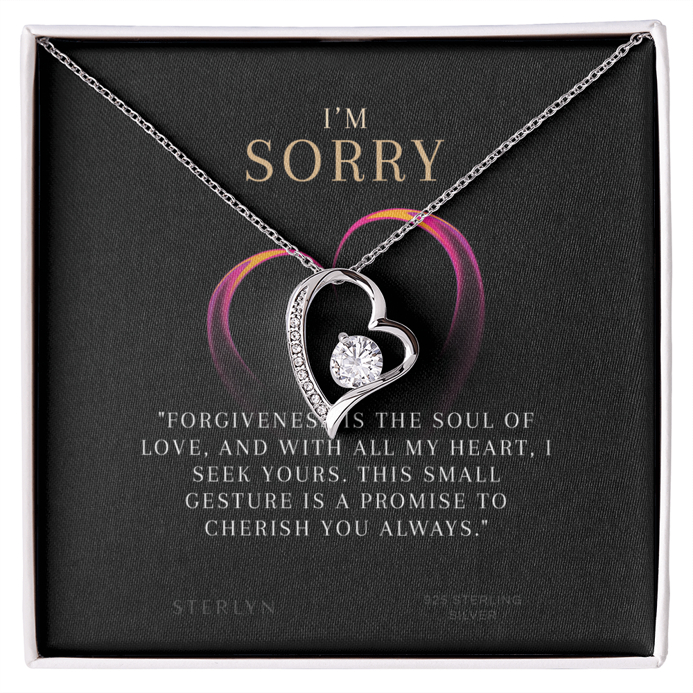 To Say Sorry - Forgiveness Is The Soul Of Love,Forever Love Pendant