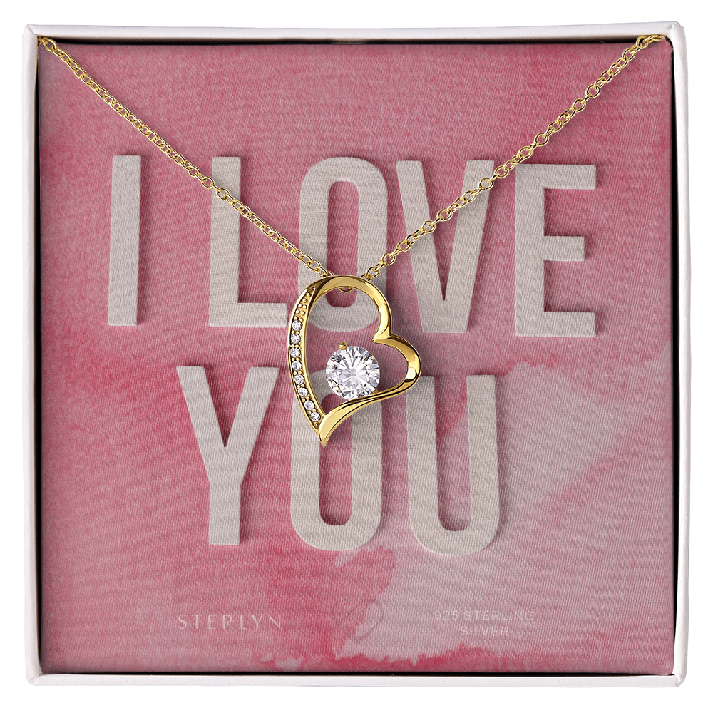 Say it with Sparkle! Comes with a bold “I LOVE YOU” And love forever pendent