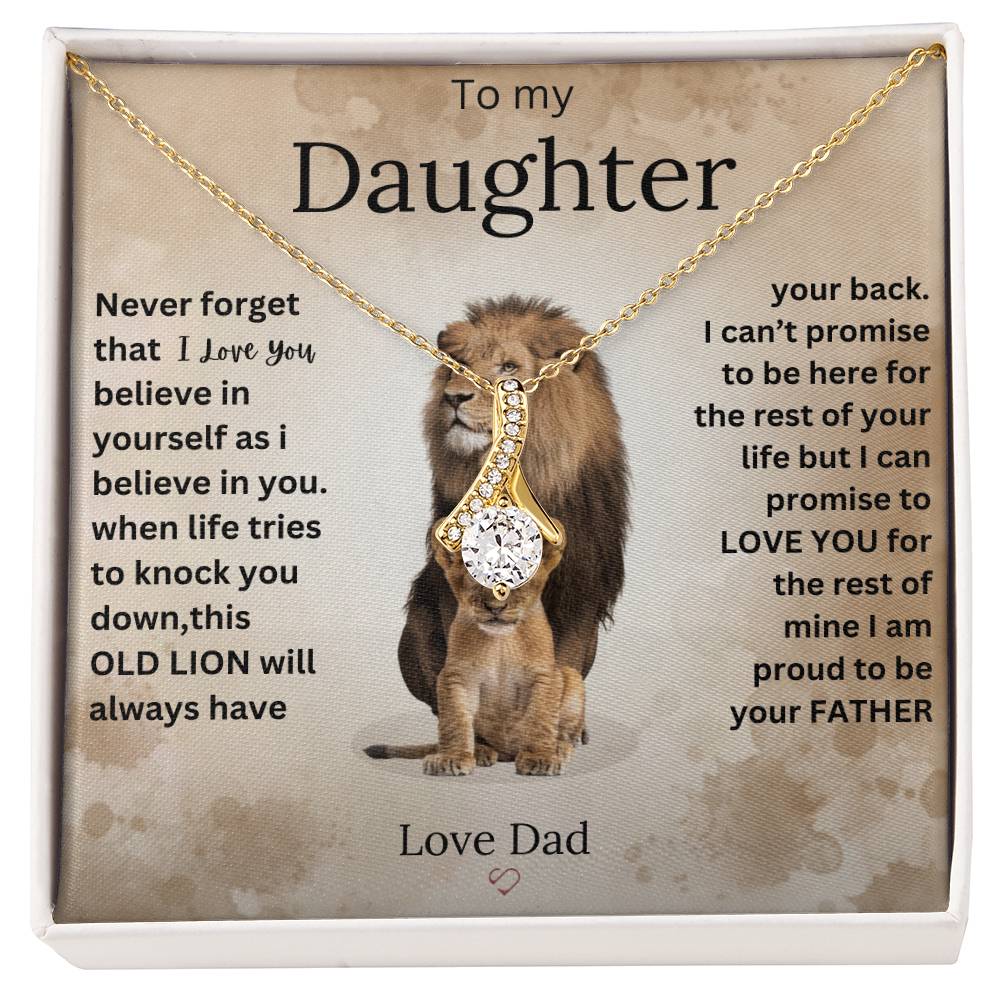 To My Lionhearted Daughter: Alluring beauty sterling silver Necklace
