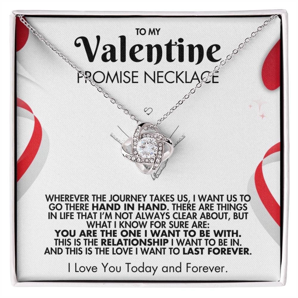 Valentine Gift For Her Love Knot Promise Pendant