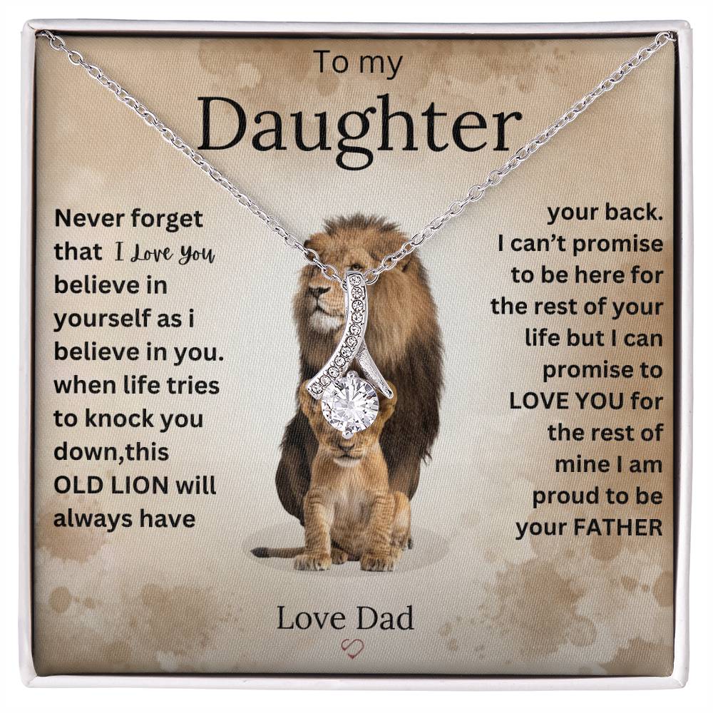 To My Lionhearted Daughter: Alluring beauty sterling silver Necklace