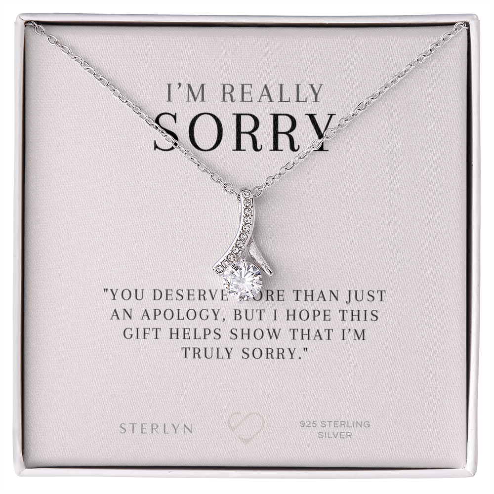 I’m Really Sorry Gift Card , You Deserve More Than Just An Apology,Alluring Beauty Pendant