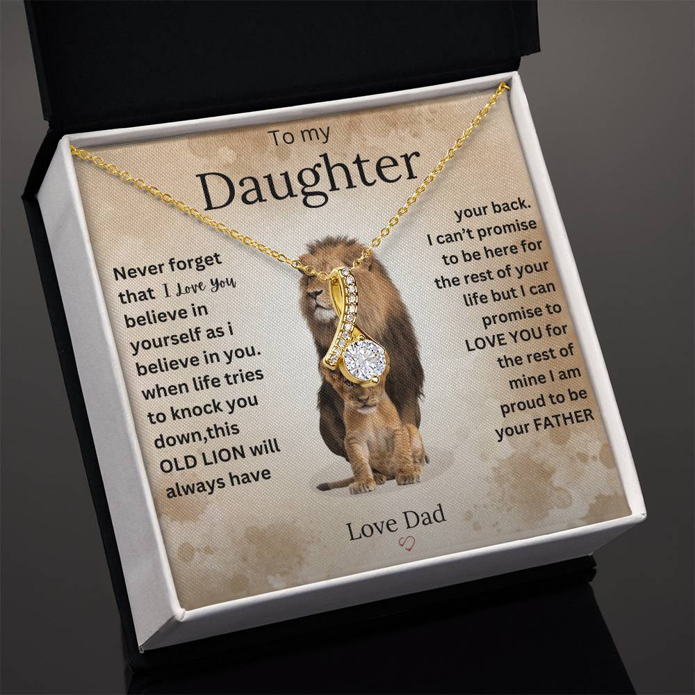 To My Lionhearted Daughter: Alluring beauty sterling silver Necklace