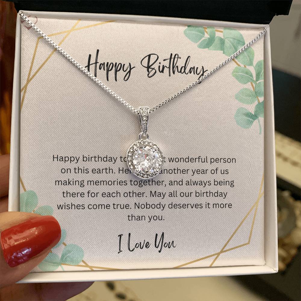 Happy Birthday - Birthday Gift Necklace - 925 Pure Silver Necklace