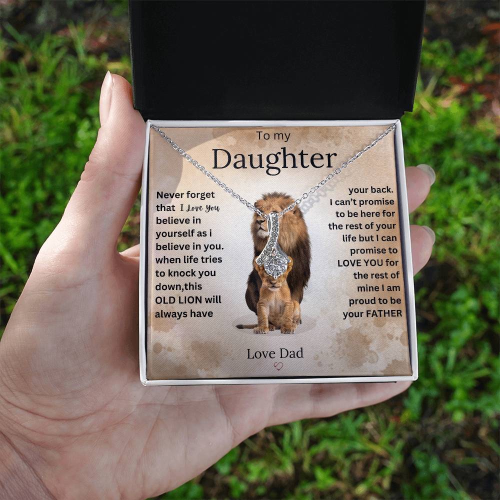 To My Lionhearted Daughter: Alluring beauty sterling silver Necklace