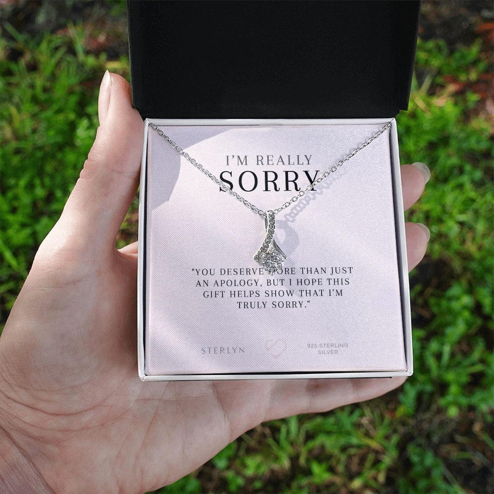 I’m Really Sorry Gift Card , You Deserve More Than Just An Apology,Alluring Beauty Pendant