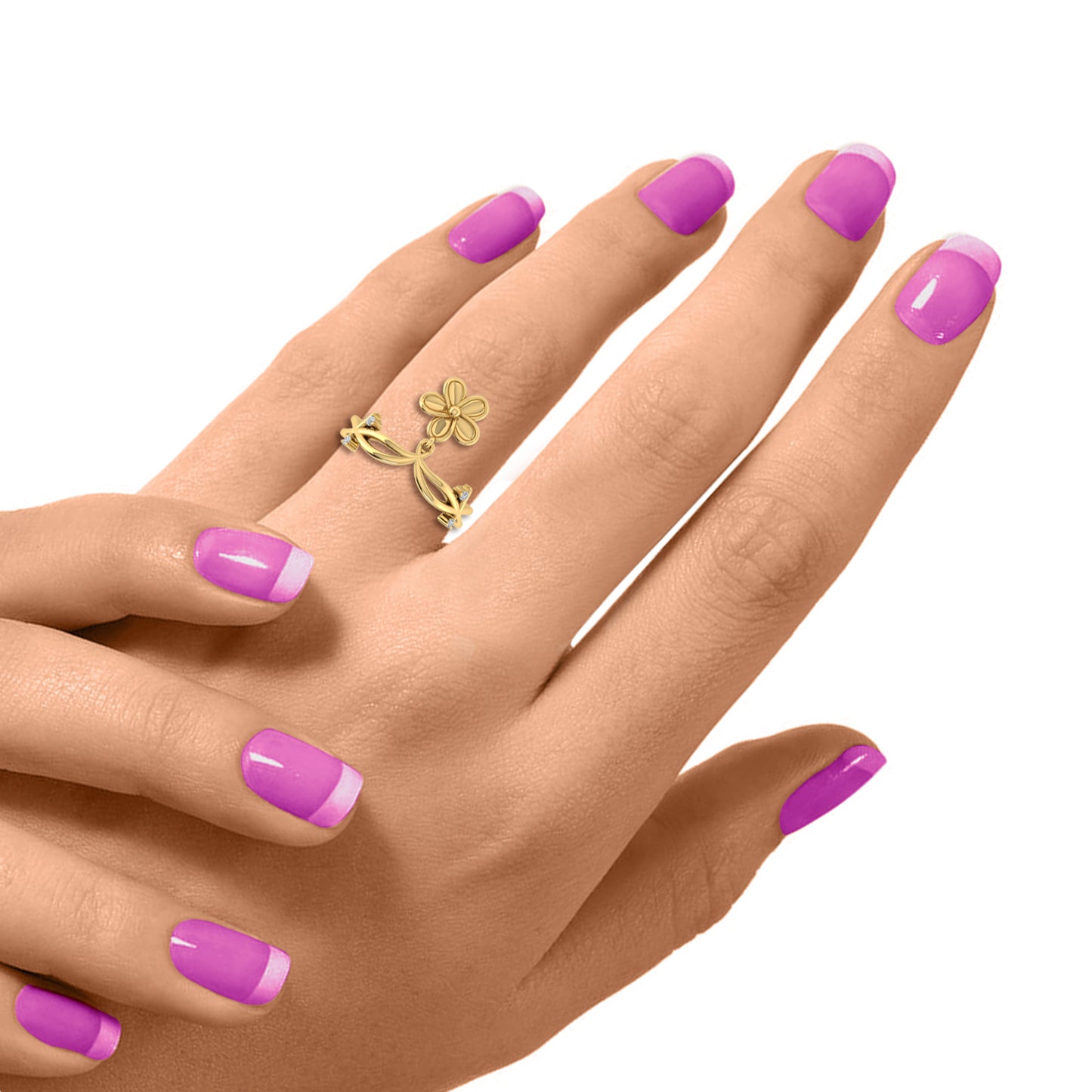 FLORAL CHARM RING