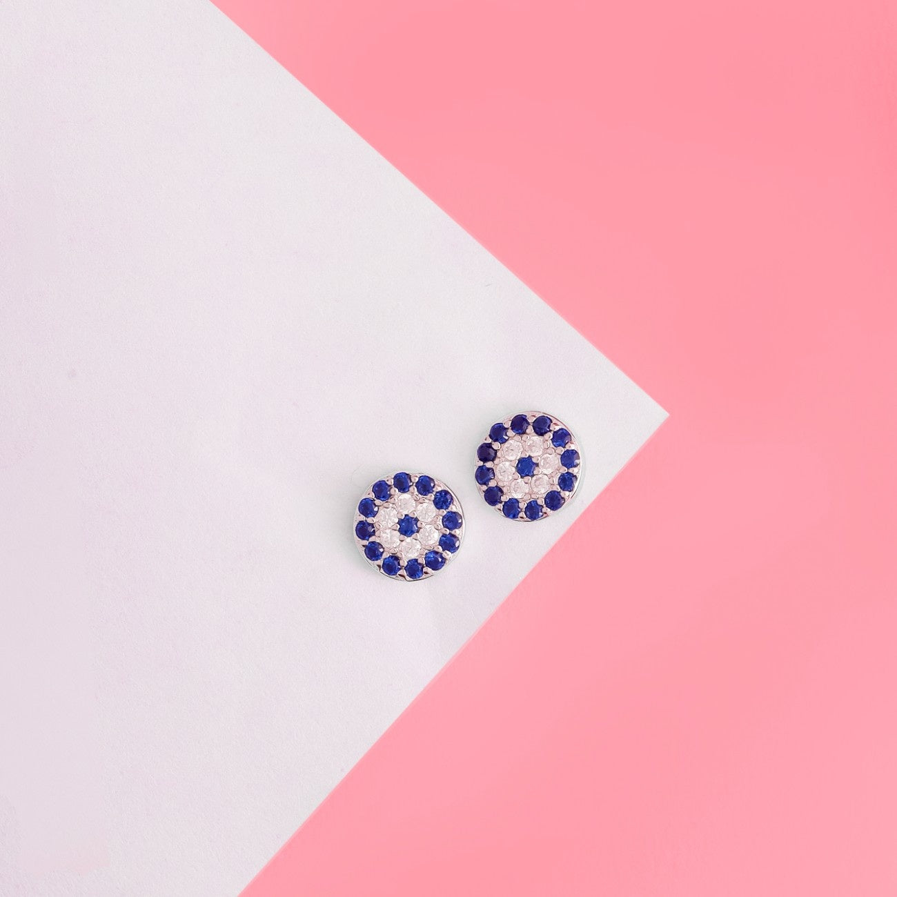 Evil Eye Minimal Silver Stud