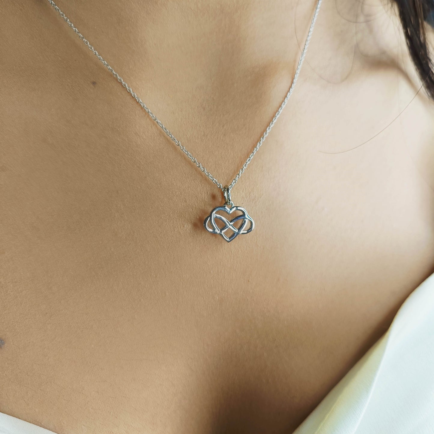 Silver Infinity Heart Pendant