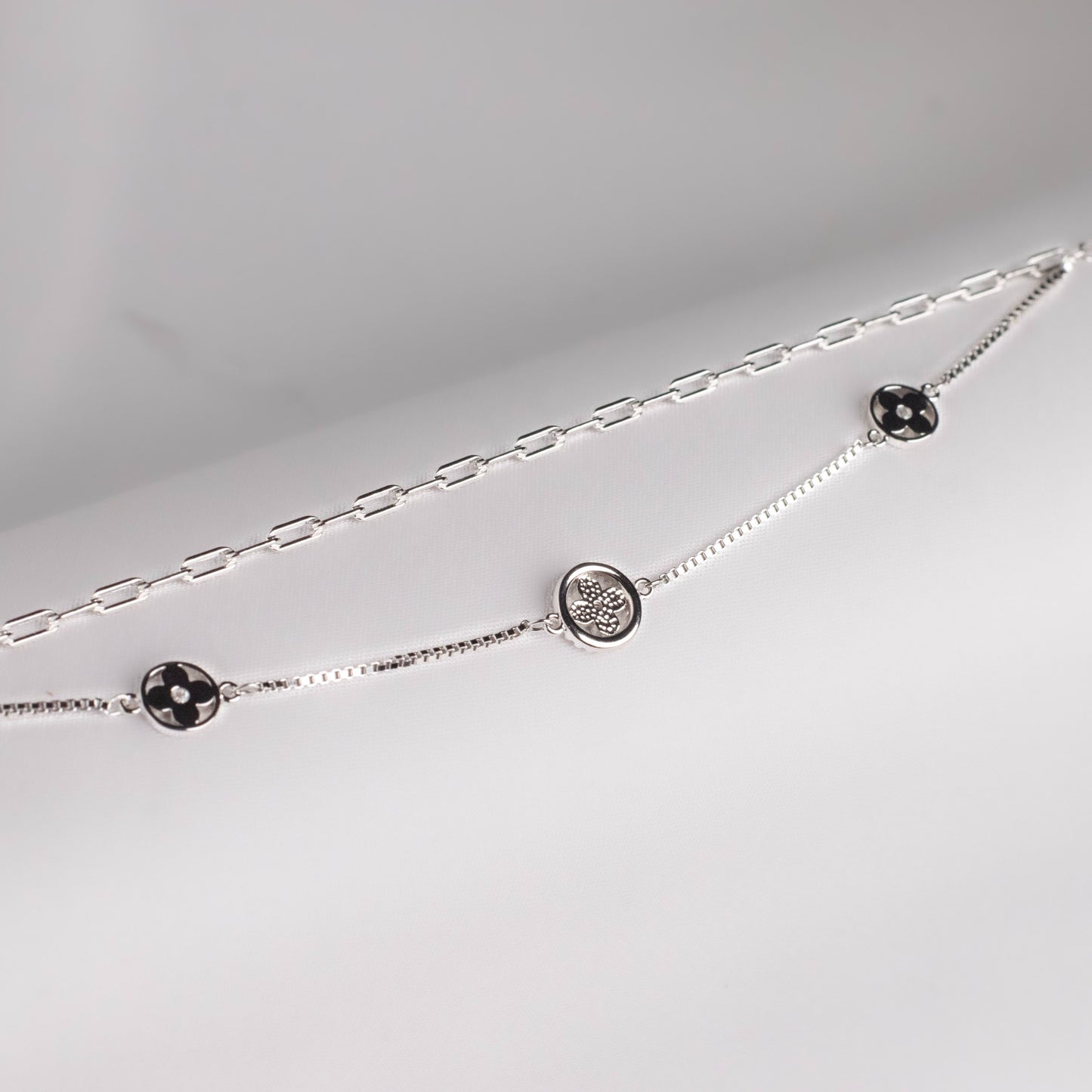 Silver Flower Bracelet