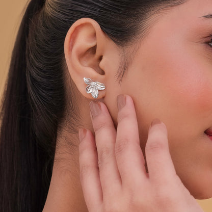 Sterling Petal Elegance Earring