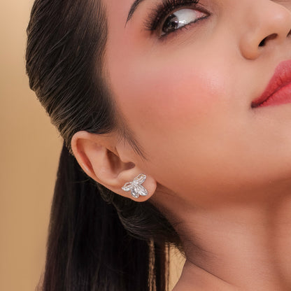 Sterling Petal Elegance Earring