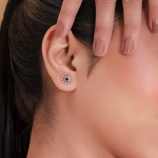 Azure Sunburst Shine Earring