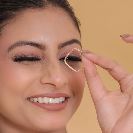 Rosy Rectangle Slip Hoops Earring